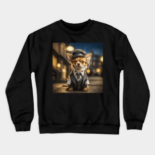 Chihuahua smoking a blunt Crewneck Sweatshirt